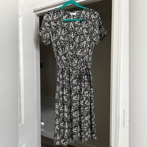 Floral Women’s Velvet Lightweight Wrap Midi Dress with Belt by Graham & Spencer